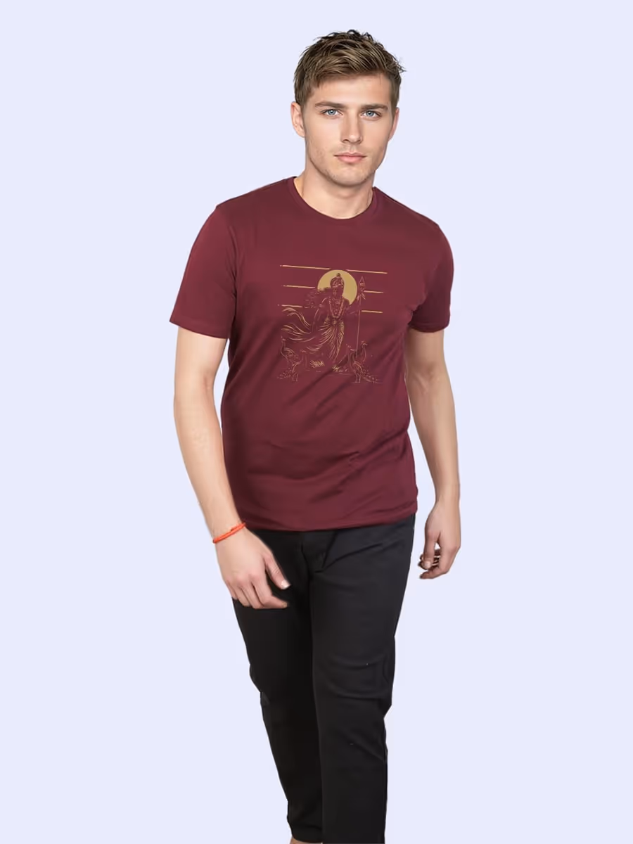 Murugan Minimal T-Shirt For Men - Half Sleeve