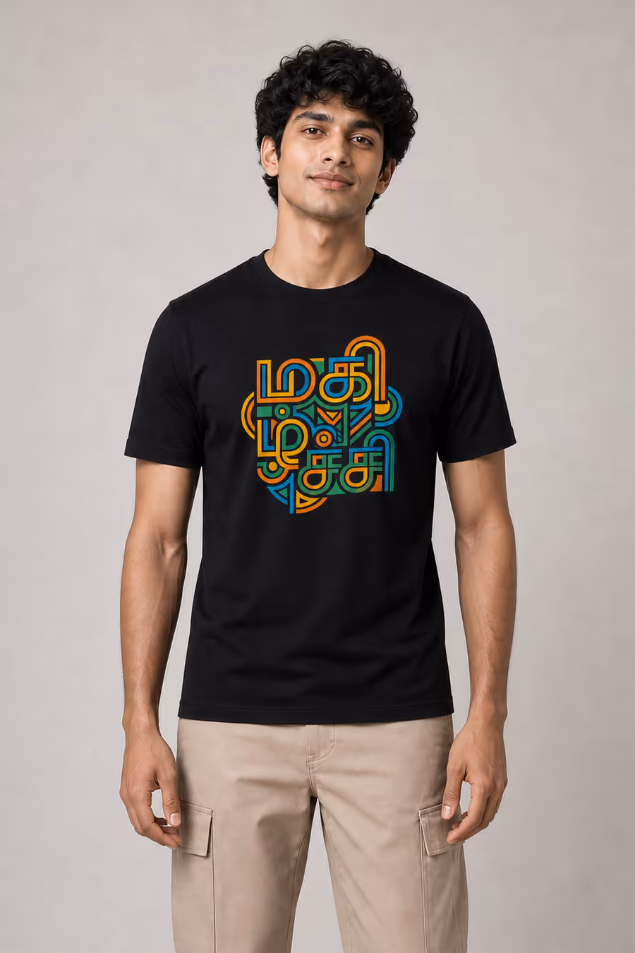Magizhchi Tamil Graphic T-Shirt For Men - Half Sleeve