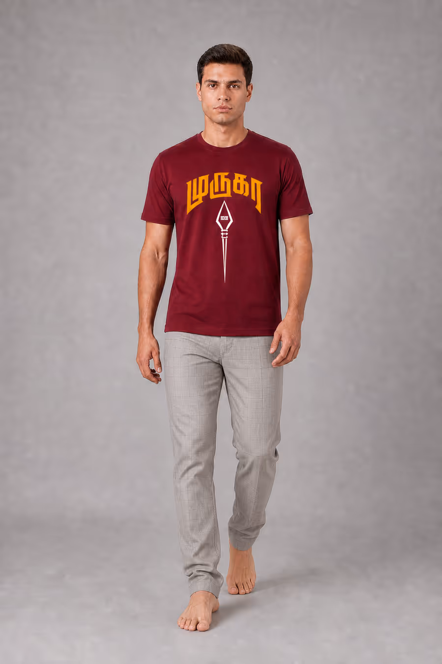 Muruga Tamil Vel T-Shirt For Men - Half Sleeve