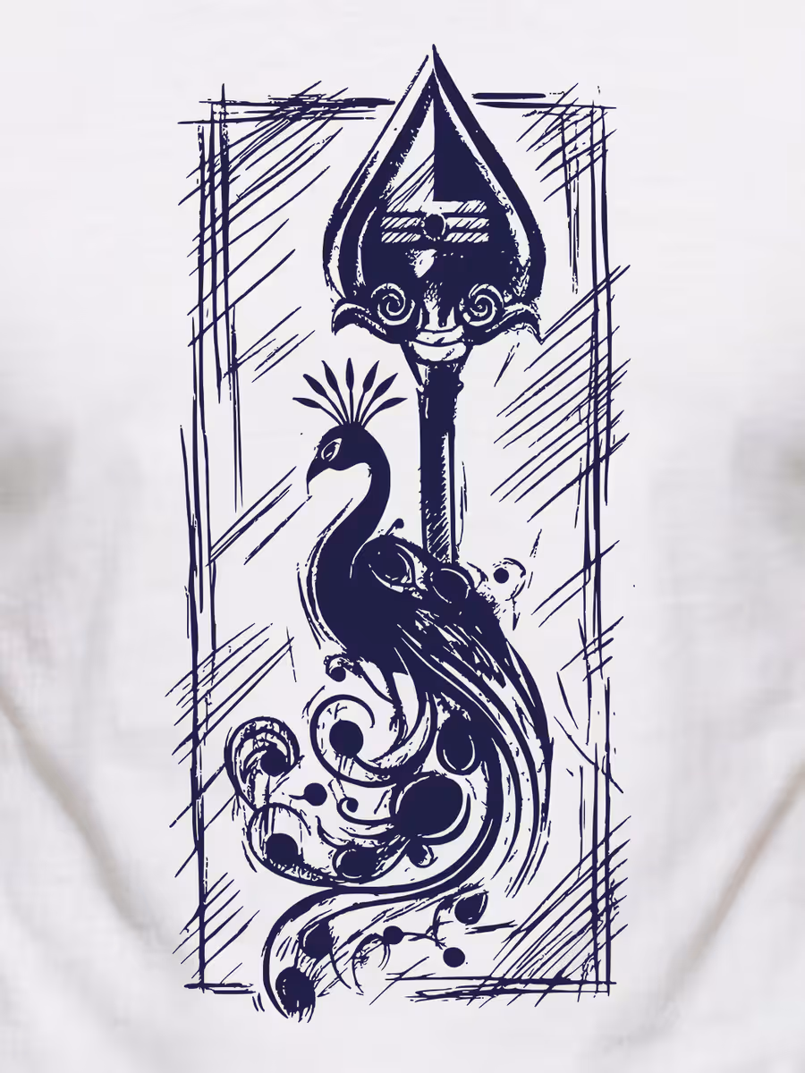 Velum Mayilum Thunai T-Shirt For Men - Half Sleeve