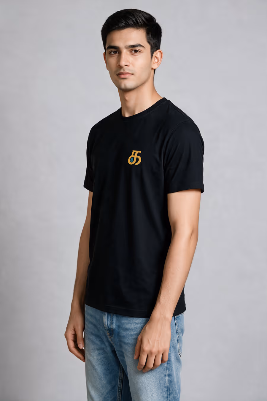 Ka Tamil Letter Pocket Print T-Shirt For Men - Half Sleeve