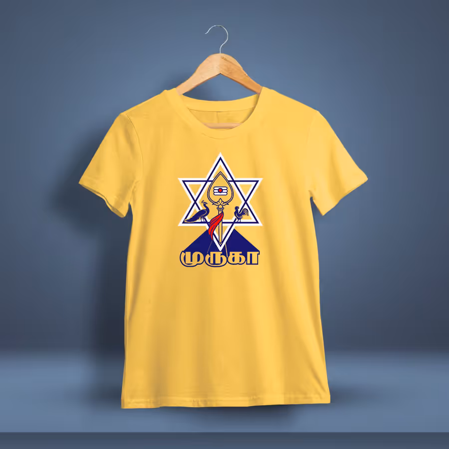 Muruga Vel T-Shirt For Men - Half Sleeve