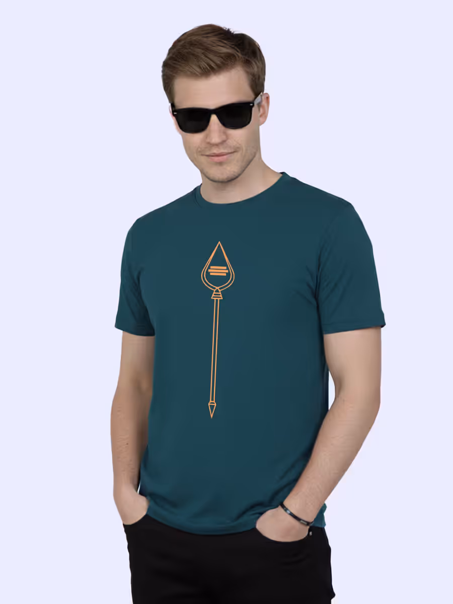 God Murugan Vel T-Shirt For Men - Half Sleeve