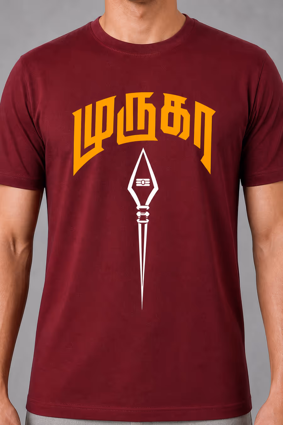 Muruga Tamil Vel T-Shirt For Men - Half Sleeve